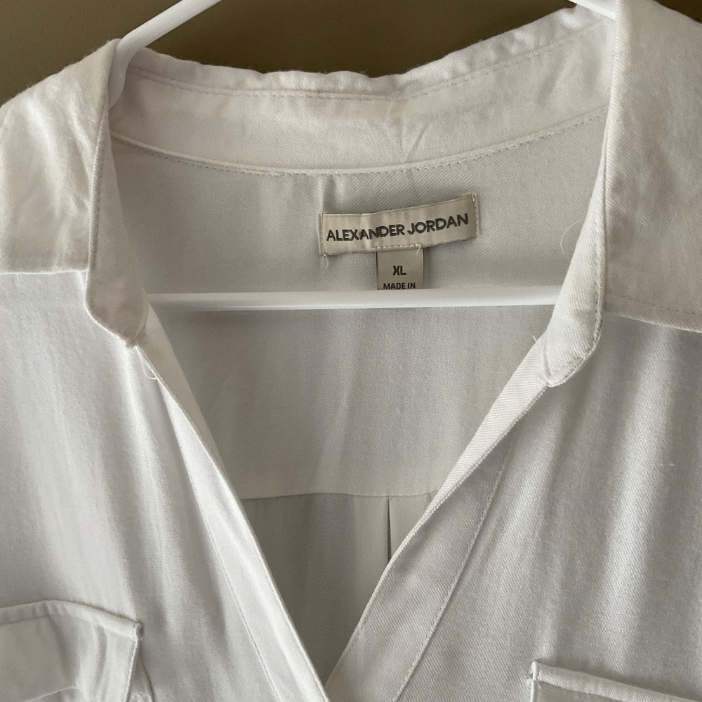 Classic Design White Button Down Blouse. - image 3